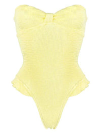 Reina Olga - Laila Scrunch Swimsuit in Yellow - OutDazl