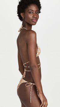 Reina Olga - Miami Bikini Set in Beige Zebra - OutDazl