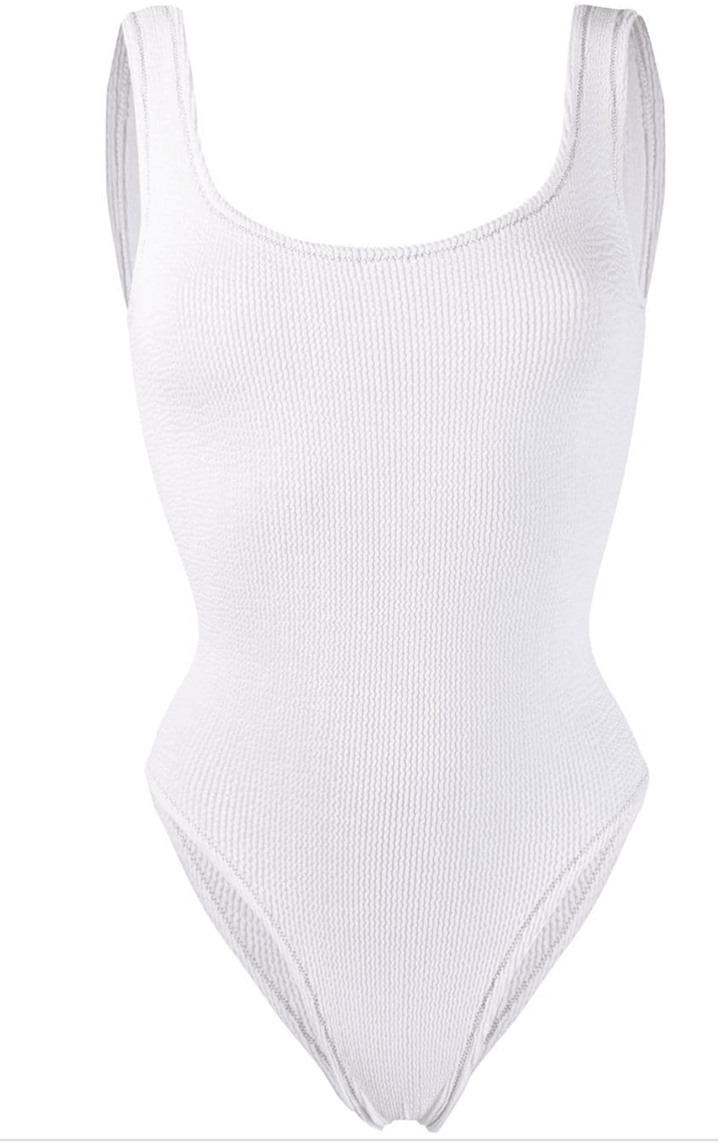 Reina Olga - Papaia Crinkle Swimsuit in White - OutDazl