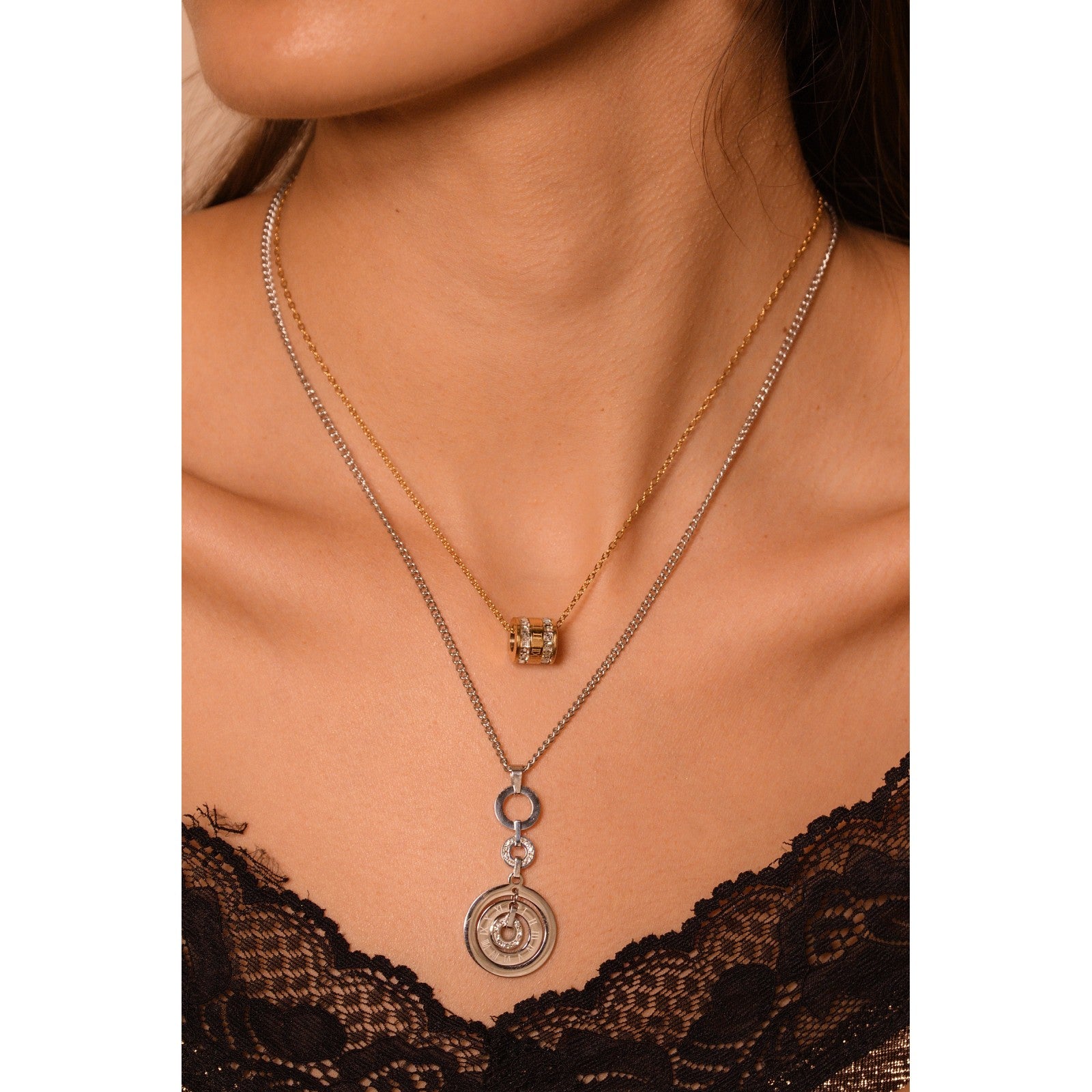 Roman Pendulum Pendant Necklace