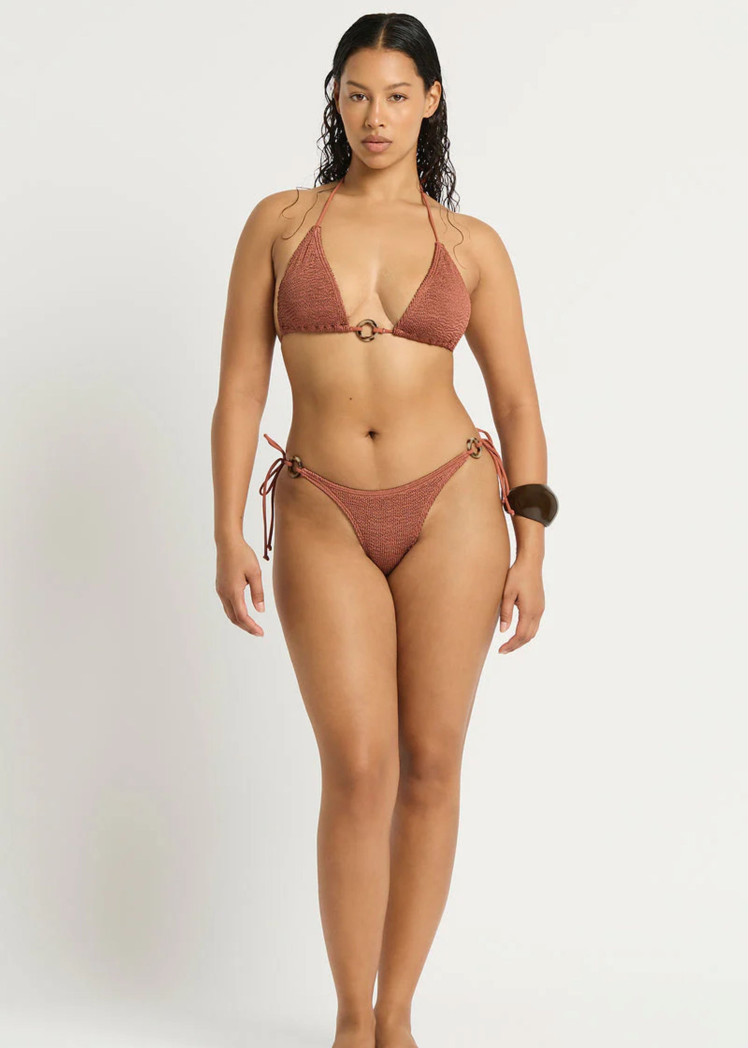 Ring Triangle Bikini Top Ingrid in Fawn