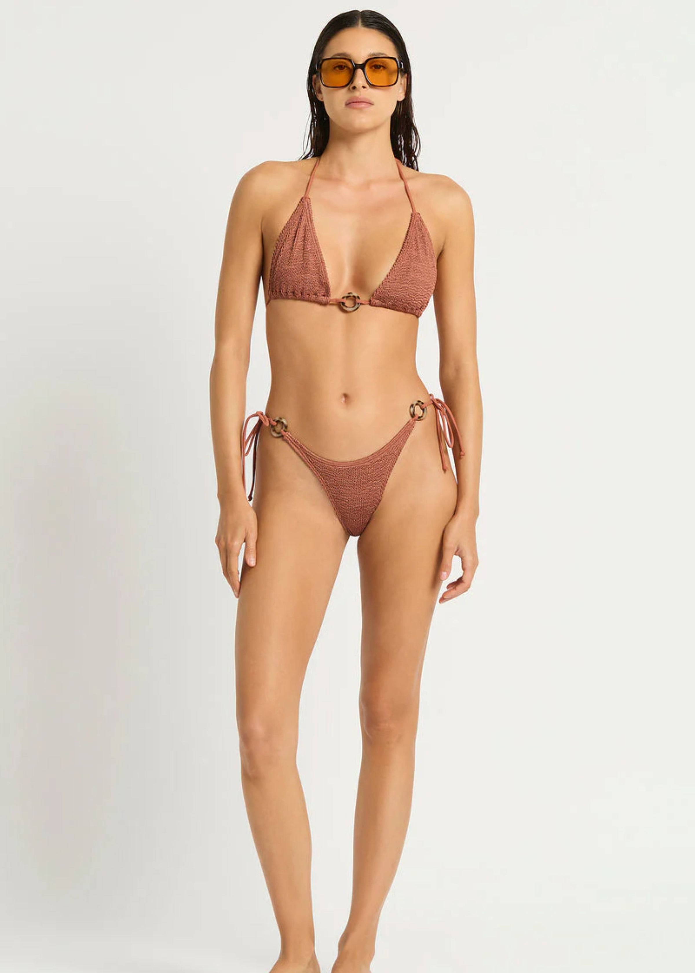 Ring Triangle Bikini Top Ingrid in Fawn