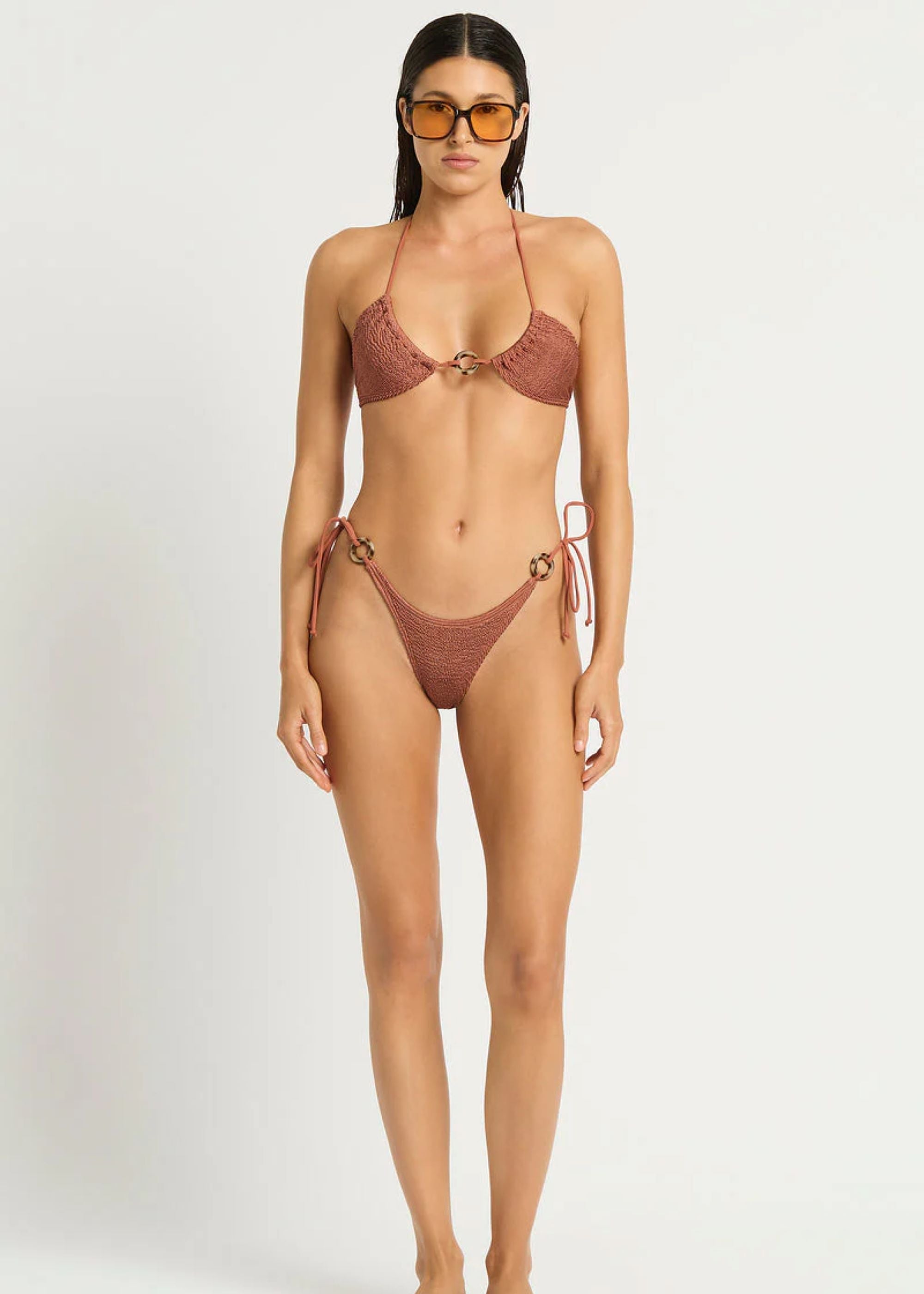Ring Triangle Bikini Top Ingrid in Fawn