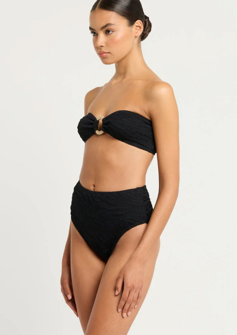 x Georgia Fowler Palmer High Waist Bikini Brief in Black Tiger