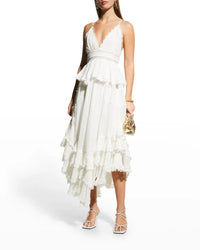 Rococo Sand - Maria Asymmetric Tiered Maxi Dress - OutDazl