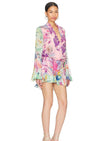 Rococo Sand - Vega Mini Dress In Tropical Print - OutDazl