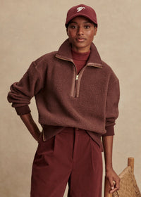 Roselle Half-Zip Fleece Deep Mahogany