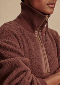 Roselle Half-Zip Fleece Deep Mahogany