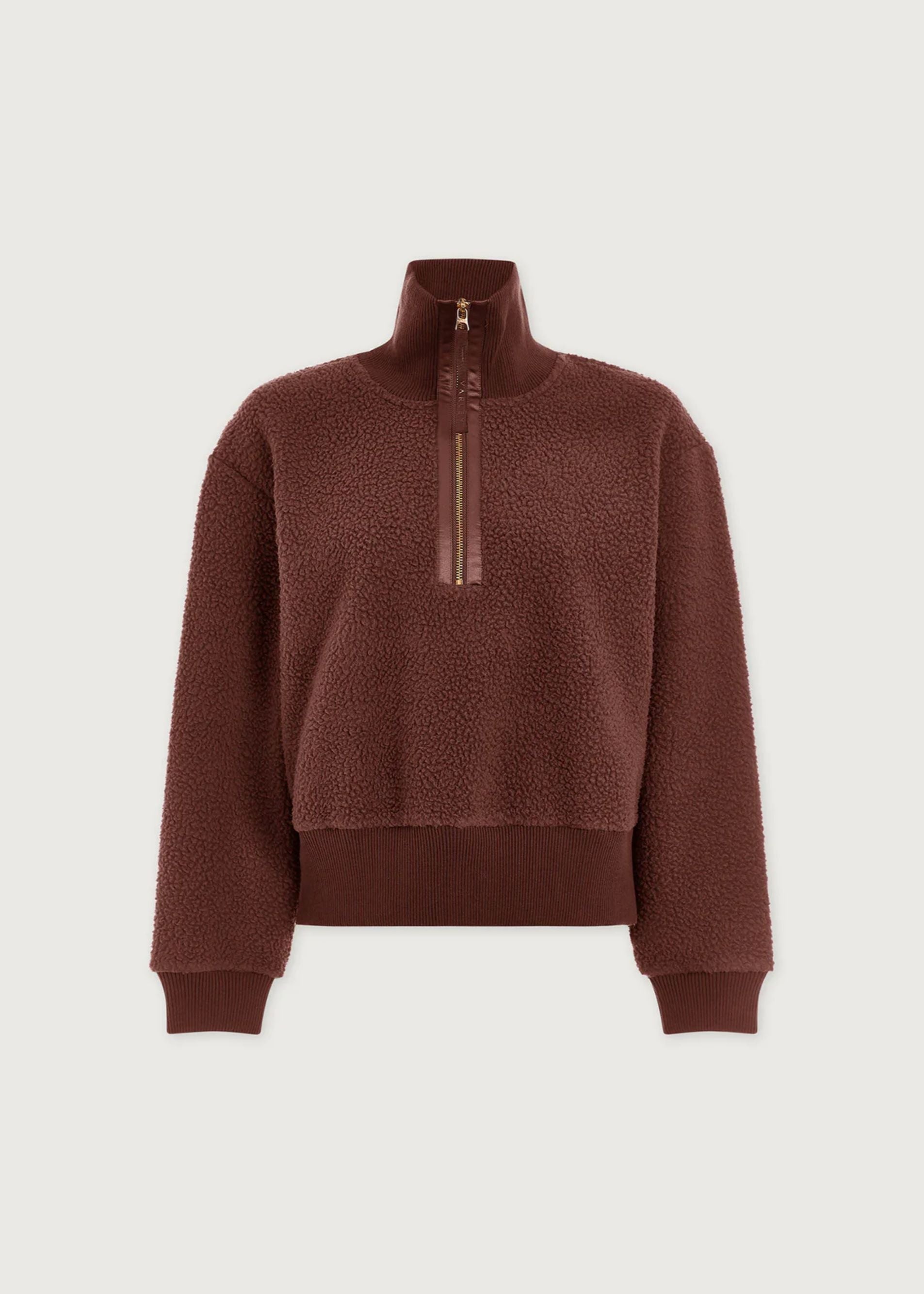 Roselle Half-Zip Fleece Deep Mahogany