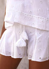 Scarlett Poppies - Tine Eyelet Embroidery Shorts in White - OutDazl