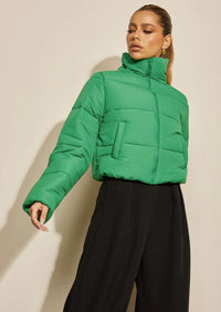 Seven Wonders - Amore Puffer Jacket in Emerald - OutDazl