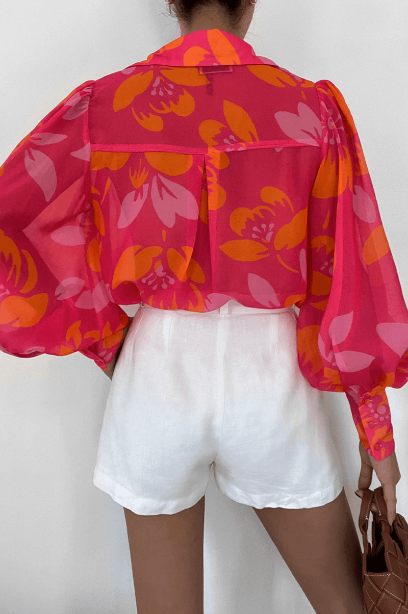 Seven Wonders - Fleetwood blouse in Amisha Pink Print - OutDazl