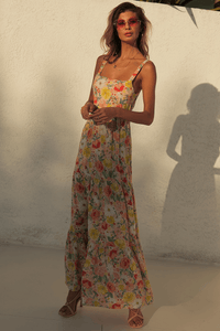 Seven Wonders - Holly Maxi Peach Floral Dress - OutDazl