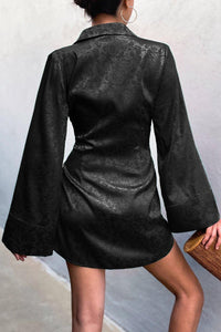 Seven Wonders - Juliet Mini Shirt Dress in Royal Black - OutDazl