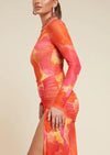 Seven Wonders - Olivia Maxi Dress in Orange Floral - OutDazl