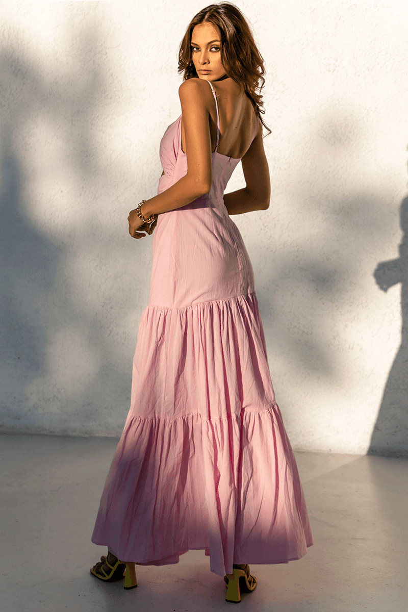 Seven Wonders - Tiana Maxi Dress in Bubblegum - OutDazl