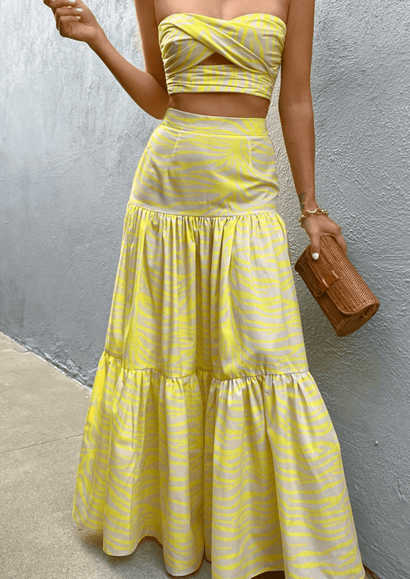 Seven Wonders - Top and Skirt Co-ord Ayla in Chiara Print - OutDazl