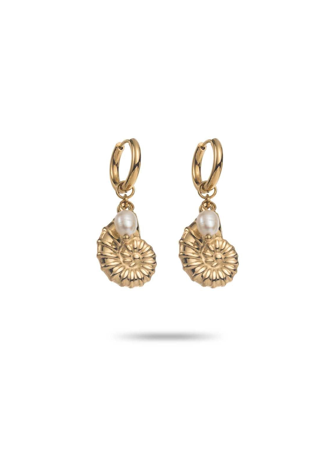 Huggies Shell Earrings-OutDazl-OutDazl