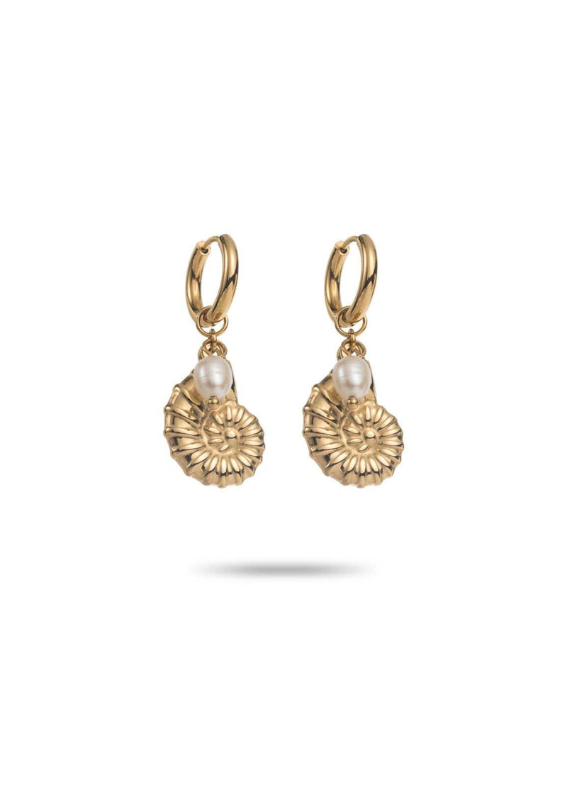 Huggies Shell Earrings-OutDazl-OutDazl