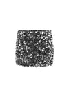Idalia Sequin Mini Skirt in Silver