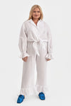 SLEEPER - Rumba Linen Lounge Suit in White - OutDazl