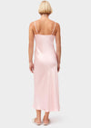 SLEEPER - Sleeper Boheme Slip Dress With Feathers in Dust Pink - OutDazl