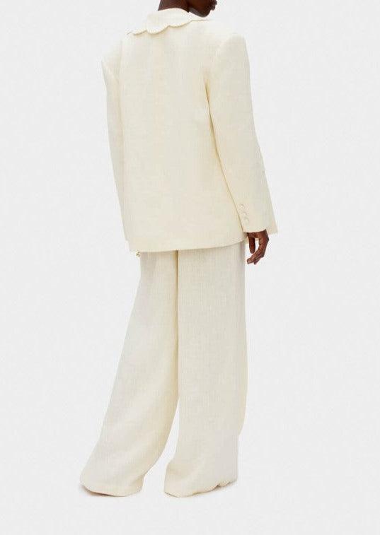 SLEEPER - Sleeper Dynasty Linen Pants in Off-white - OutDazl