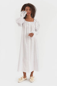 SLEEPER - Sleeper Opera linen dress in White - OutDazl