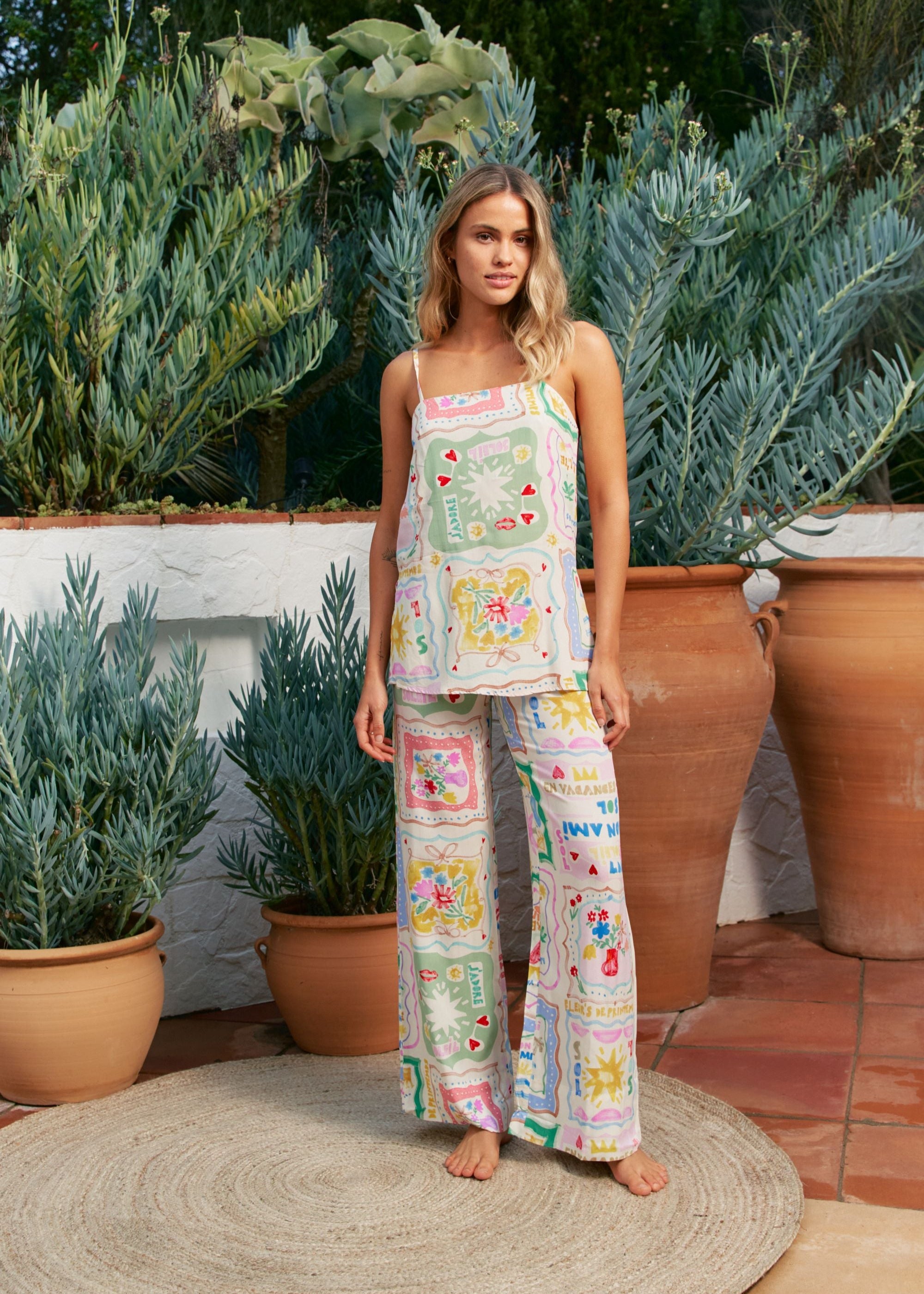 Jaase | Sol Mon Ami Print Pants – OutDazl