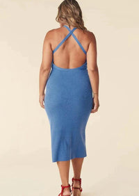 SPELL - Barefoot Rib Backless Dress in Colbalt - OutDazl