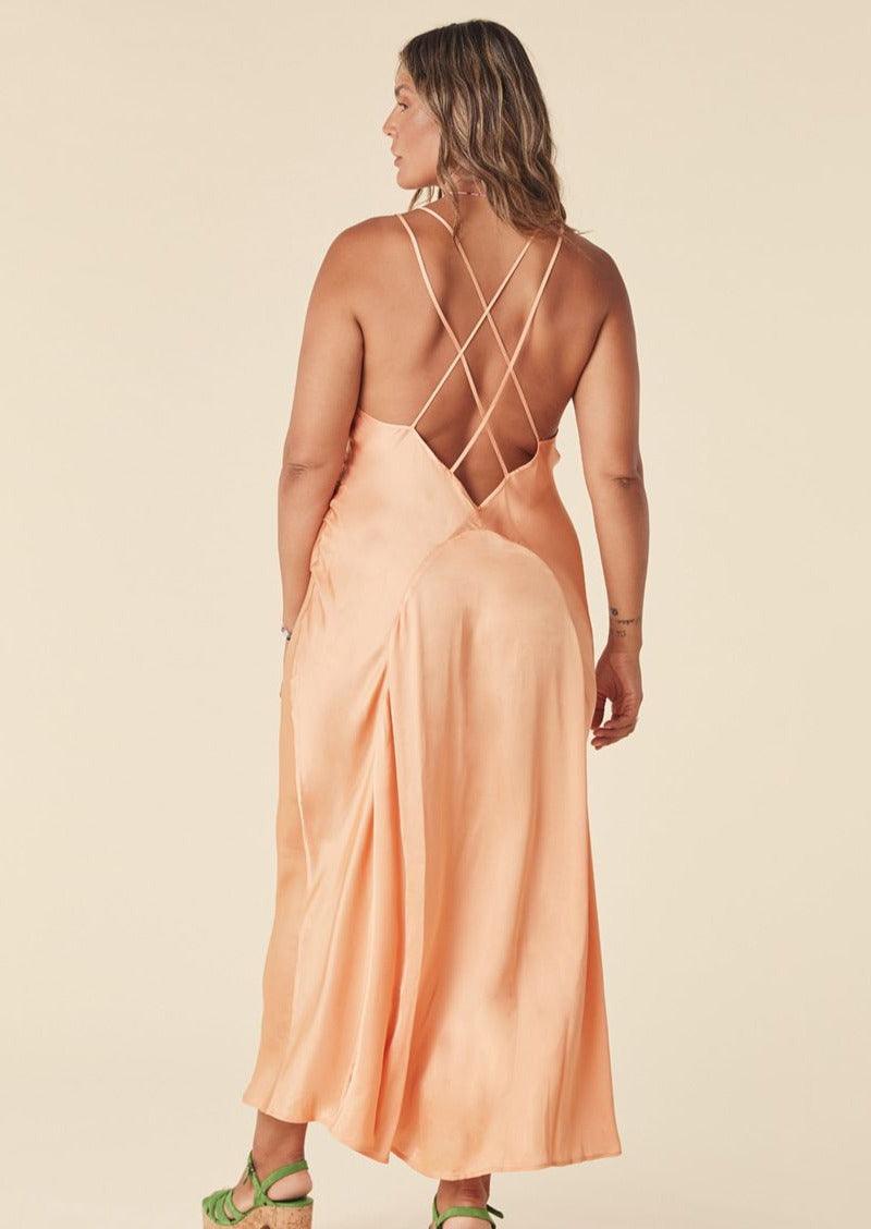 Spell Boudoir Slip Dress in Coral Gold OutDazl