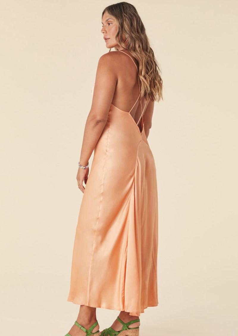 SPELL - Boudoir Slip Dress in Coral Gold - OutDazl