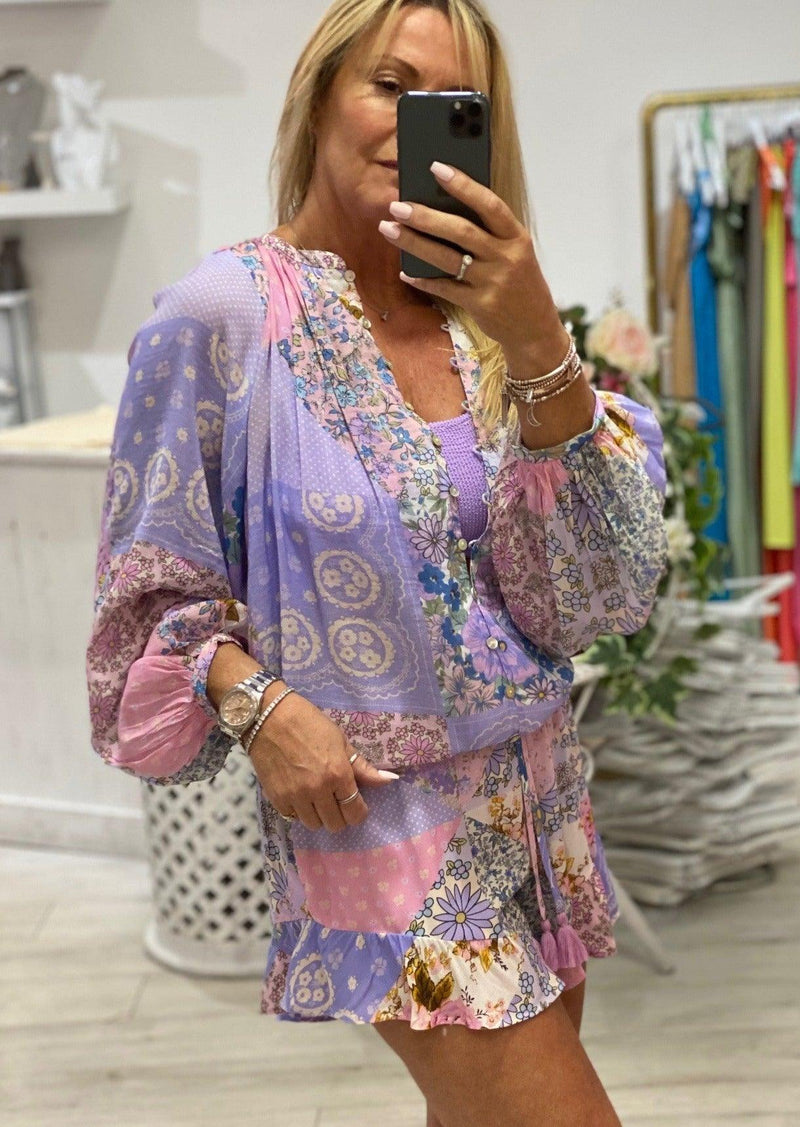 SPELL - Cha Cha Blouse in Jacaranda - OutDazl