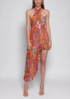 Sundress - Amina Asymmetric Dress in Havana Print - OutDazl