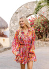 Sundress - Blair Mini Dress in Marbella Print - OutDazl