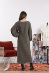 Sundress - Celine knit Dress in Khaki - OutDazl