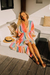 Sundress - Deva Kaftan Dress in Multicolor - OutDazl