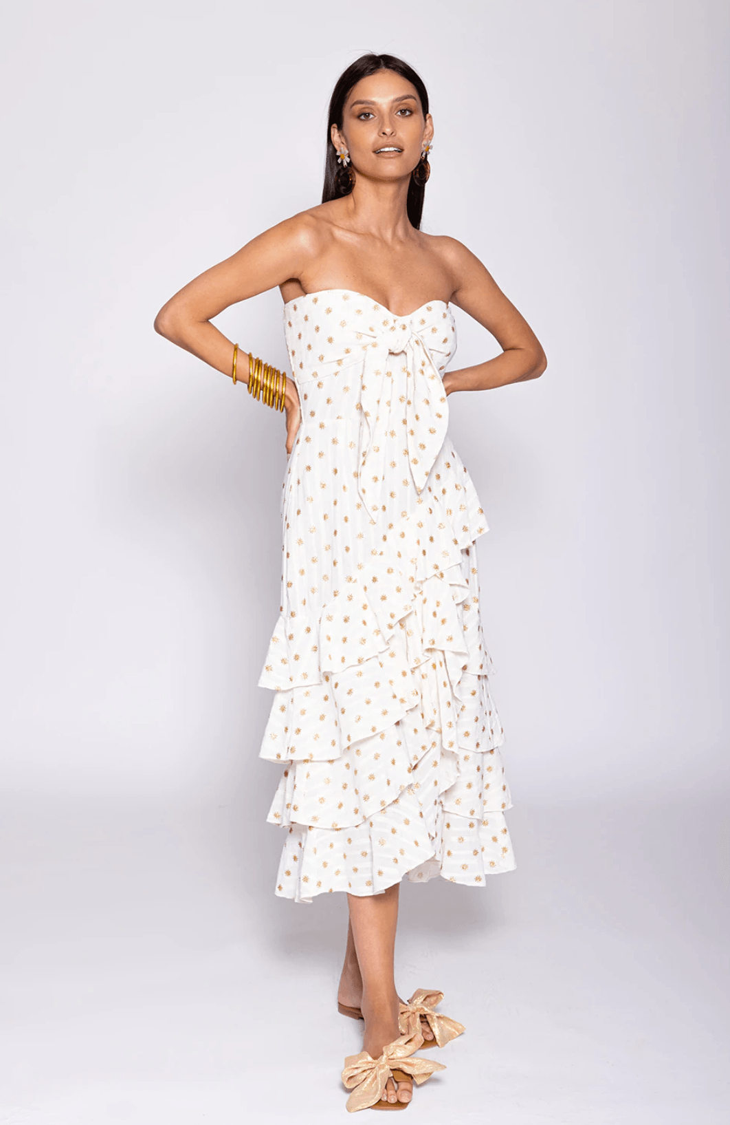 Sundress - Ilanila Bandeau Dress in Coconut - OutDazl