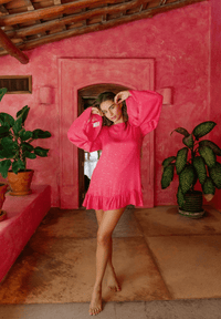 Sundress - Indiana Dress in Saint Barth Blush Pink - OutDazl