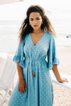 Sundress - Janna Midi Dress in Blue - OutDazl