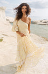 Sundress - Joanna Croisette in White and Gold - OutDazl