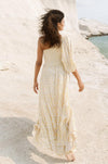 Sundress - Joanna Croisette in White and Gold - OutDazl