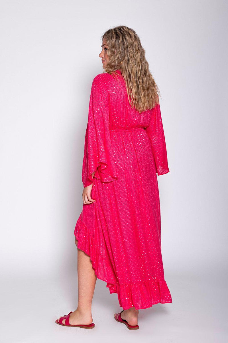 Sundress - Juliana Hi Low Dress in St Barth Pink - OutDazl