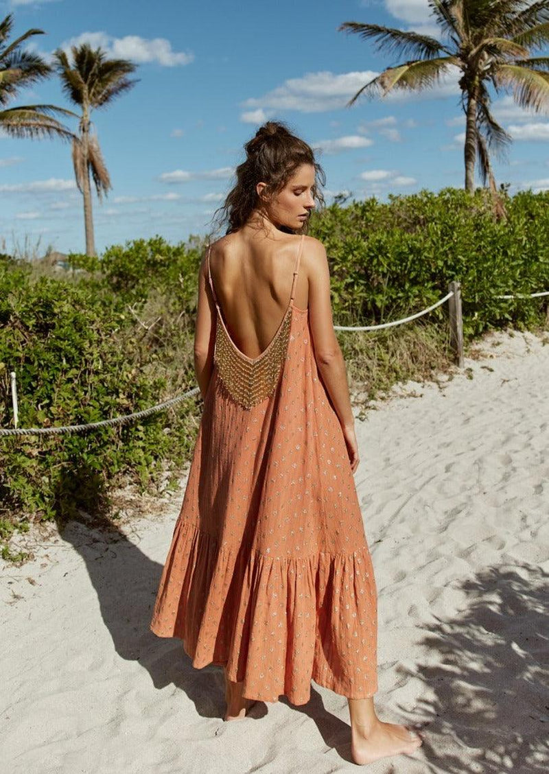 Sundress - Kara Dress in Dubai Terracotta - OutDazl