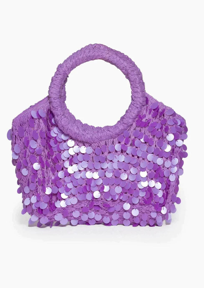 Marley Crochet Sequin Bag in Lavender OutDazl