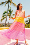 Sundress - Stevie One Shoulder Maxi Dress in Palma Mix - OutDazl