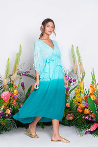 Sundress - Vera Tie Dye Embellished Maxi Dress - OutDazl