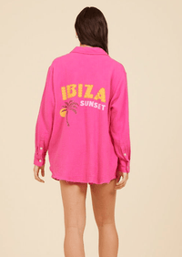 Surf Gypsy - Hot Pink Gauze Shirt Ibiza - OutDazl