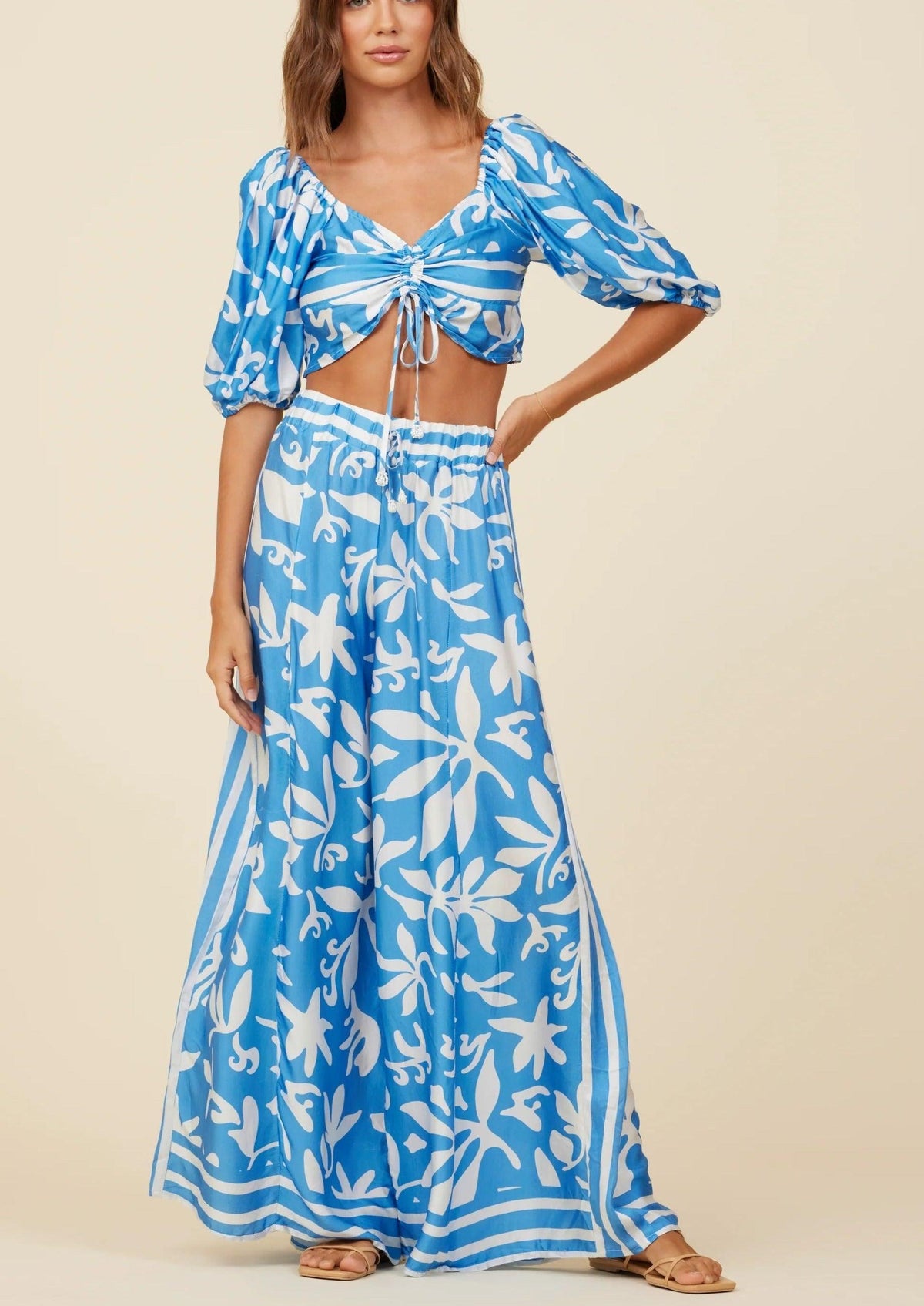 Surf Gypsy - Summer Breeze Printed Satin Pant - OutDazl