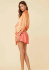 Surf Gypsy - Sunset Ombre Dip Dye Satin Front Shorts - OutDazl